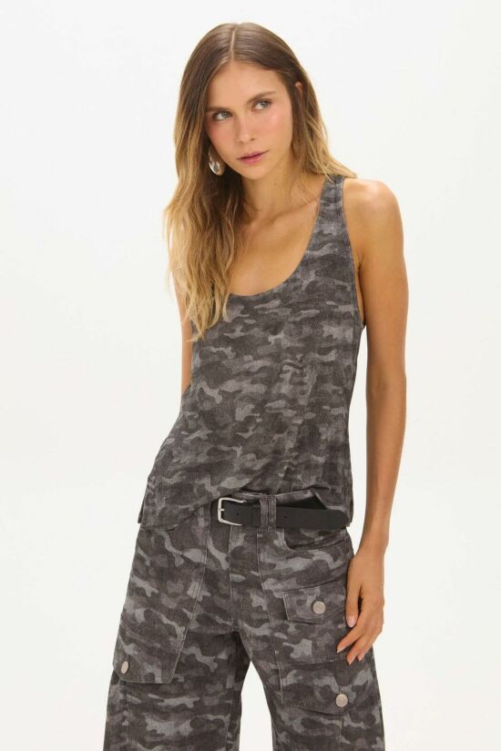 Imagem de Regata Raissa Grey Camouflage Le Blog